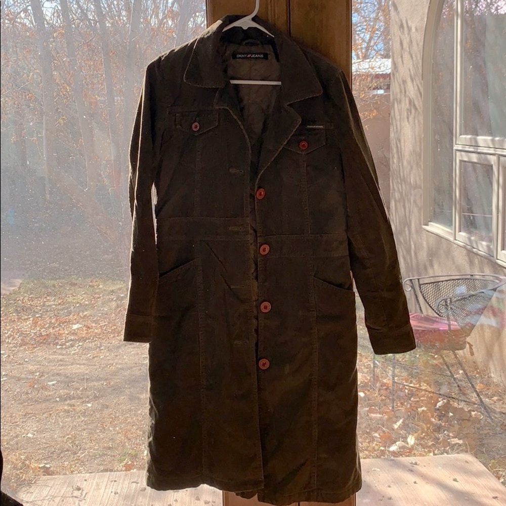 DKNY Jeans cotton corduroy jacket. Olive color.
